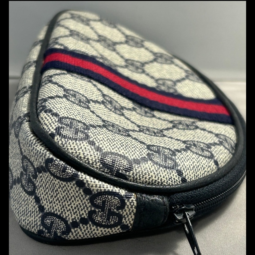 Gucci Monogram Pouch with Red and Blue Accent - Picture 3 of 7